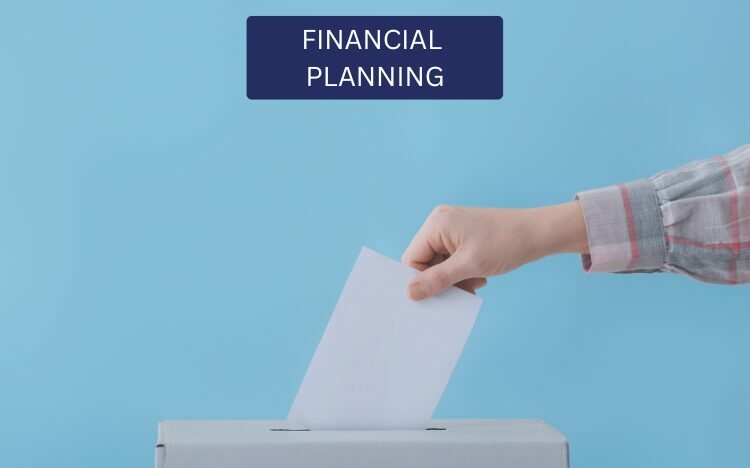Hand posting paper into ballot box
