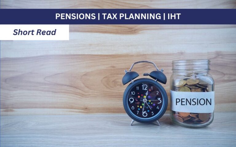 Jar with Pension Label and Alarm Clock