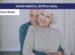 Older couple hugging at home