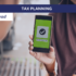 Payment Completed on mobile phone in the hand of a woman